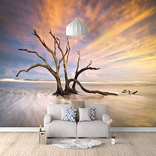 Fototapete Großer Baum wandmalerei 3d Vlies Tapeten Wandtapete Moderne Wanddeko Design Wand Dekoration Wohnzimmer Schlafzimmer Büro 150cm×105cm(Breite x Höhe) von HYMZHL