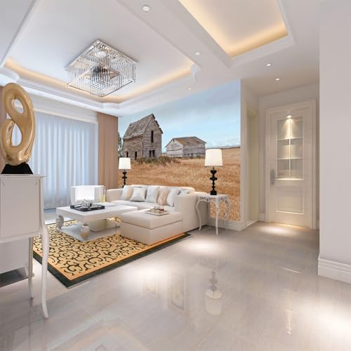 Fototapete Häuser wandmalerei 3d Vlies Tapeten Wandtapete Moderne Wanddeko Design Wand Dekoration Wohnzimmer Schlafzimmer Büro 250cm×175cm(Breite x Höhe) von HYMZHL