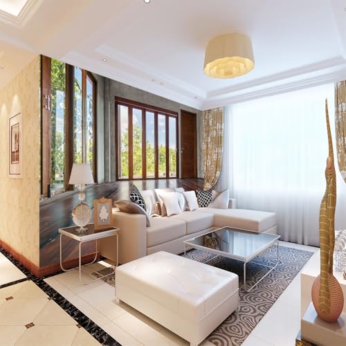 Fototapete Häuser wandmalerei 3d Vlies Tapeten Wandtapete Moderne Wanddeko Wand Dekoration Wohnzimmer Schlafzimmer 250cm×175cm(Breite x Höhe) von HYMZHL