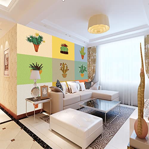 Fototapete Kaktus wandmalerei 3d Vlies Tapeten Wandtapete Moderne Wanddeko Design Wand Dekoration Wohnzimmer Schlafzimmer Büro 250cm×175cm(Breite x Höhe) von HYMZHL