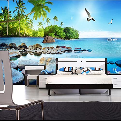 Fototapete Meer wandmalerei 3d Vlies Tapeten Wandtapete Moderne Wanddeko Design Wand Dekoration Wohnzimmer Schlafzimmer Büro 150cm×105cm(Breite x Höhe) von HYMZHL
