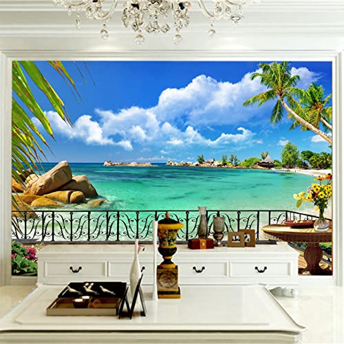 Fototapete Meer wandmalerei 3d Vlies Tapeten Wandtapete Moderne Wanddeko Wand Dekoration Wohnzimmer Schlafzimmer 150cm×105cm(Breite x Höhe) von HYMZHL