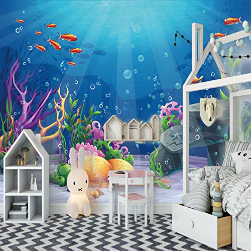 Fototapete Meeresboden wandmalerei 3d Vlies Tapeten Wandtapete Moderne Wanddeko Design Wand Dekoration Wohnzimmer Schlafzimmer Büro 250cm×175cm(Breite x Höhe) von HYMZHL
