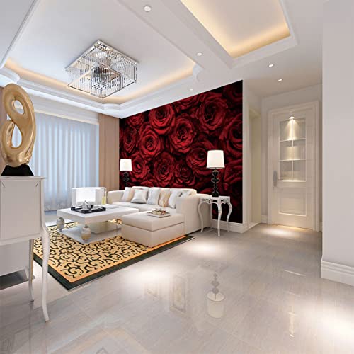 Fototapete Rose wandmalerei 3d Vlies Tapeten Wandtapete Moderne Wanddeko Design Wand Dekoration Wohnzimmer Schlafzimmer Büro 150cm×105cm(Breite x Höhe) von HYMZHL