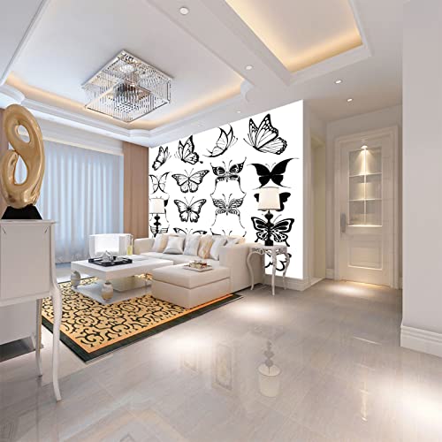 Fototapete Schmetterling wandmalerei 3d Vlies Tapeten Wandtapete Moderne Wanddeko Design Wand Dekoration Wohnzimmer Schlafzimmer Büro 250cm×175cm(Breite x Höhe) von HYMZHL