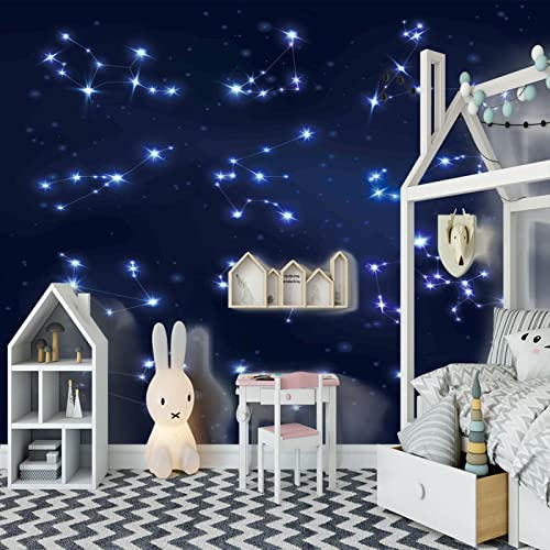 Fototapete Sternenhimmel wandmalerei 3d Vlies Tapeten Wandtapete Moderne Wanddeko Design Wand Dekoration Wohnzimmer Schlafzimmer Büro 250cm×175cm(Breite x Höhe) von HYMZHL