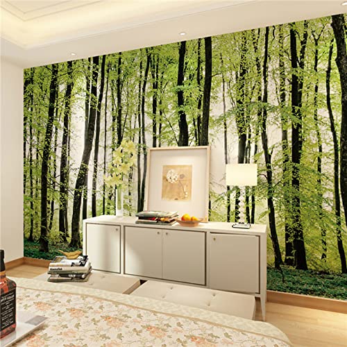 Fototapete Wald wandmalerei 3d Vlies Tapeten Wandtapete Moderne Wanddeko Design Wand Dekoration Wohnzimmer Schlafzimmer Büro 350cm×250cm(Breite x Höhe) von HYMZHL