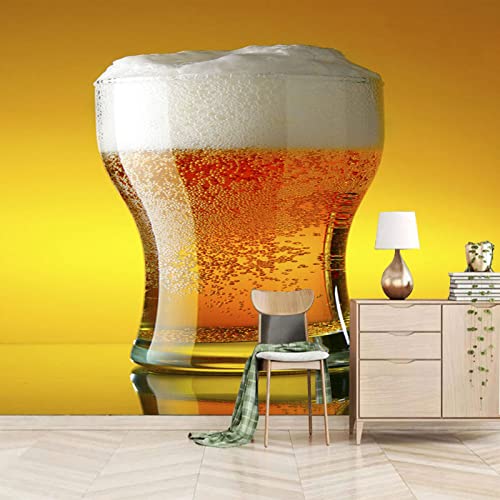 Fototapeten Bier 3D Moderne Vlies Wandbilder Tapeten Wandtapete Wandmalerei Flur Wandtattoo Dekoration 150cm×105cm(Breite x Höhe) von HYMZHL