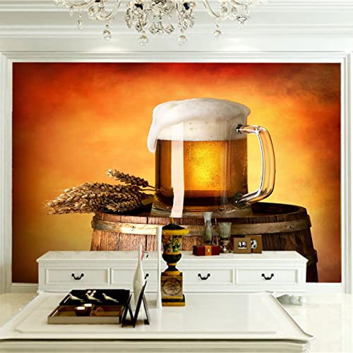 Fototapeten Bier 3D Moderne Vlies Wandbilder Tapeten Wandtapete Wandmalerei Flur Wandtattoo Dekoration 150cm×105cm(Breite x Höhe) von HYMZHL
