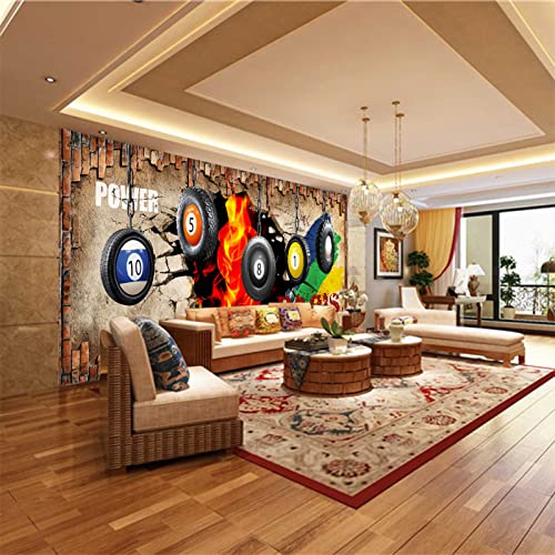 Tapeten Wandbild Billard 3D Wandtapete Fototapete Tapete Für Baby Kinder Kinderzimmer Wandmalereien 300cm×210cm(Breite x Höhe) von HYMZHL