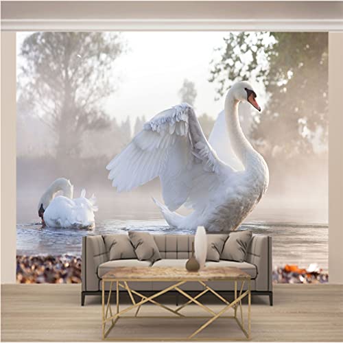 Tapeten Wandbild Der Schwan 3D Wandtapete Fototapete Tapete Für Baby Kinder Kinderzimmer Wandmalereien 200cm×140cm(Breite x Höhe) von HYMZHL