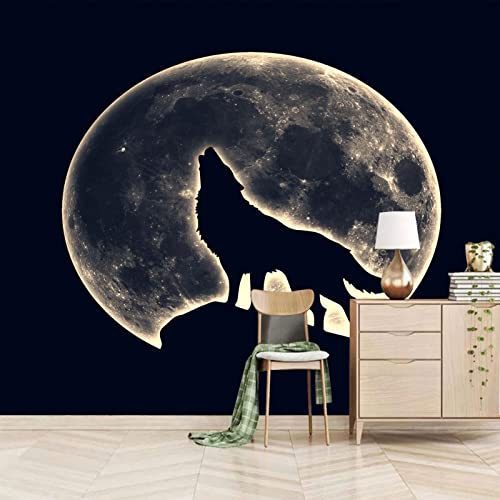 Tapeten Wandbild Der Wolf 3D Wandtapete Fototapete Tapete Für Baby Kinder Kinderzimmer Wandmalereien 430cm×300cm(Breite x Höhe) von HYMZHL