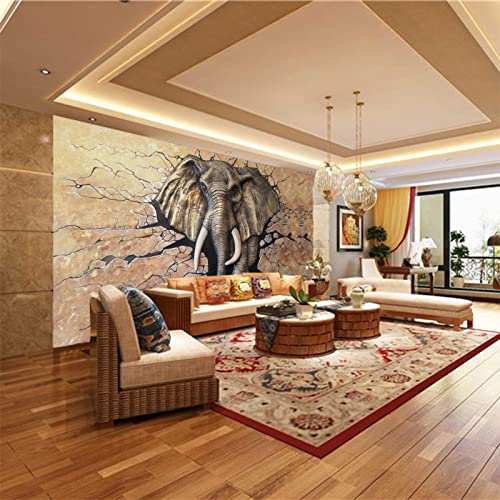 Tapeten Wandbild Elefanten 3D Wandtapete Fototapete Tapete Für Baby Kinder Kinderzimmer Wandmalereien 300cm×210cm(Breite x Höhe) von HYMZHL