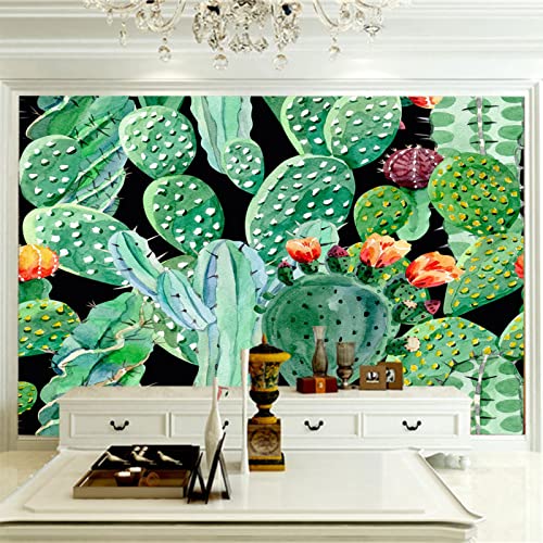 Tapeten Wandbild Kaktuspalmen 3D Wandtapete Fototapete Tapete Für Baby Kinder Kinderzimmer Wandmalereien 300cm×210cm(Breite x Höhe) von HYMZHL