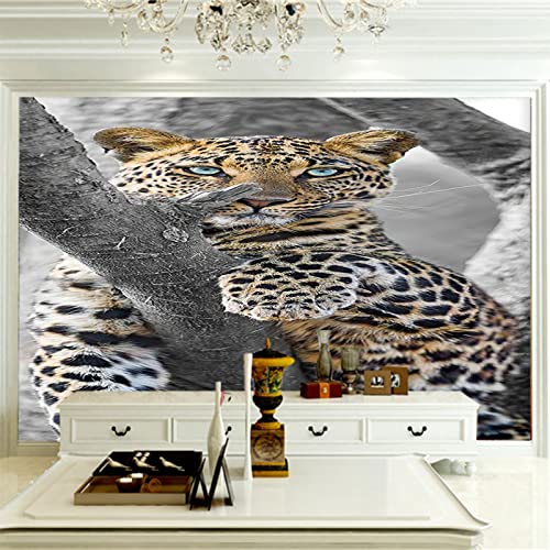 Tapeten Wandbild Leopard 3D Wandtapete Fototapete Tapete Für Baby Kinder Kinderzimmer Wandmalereien 430cm×300cm(Breite x Höhe) von HYMZHL