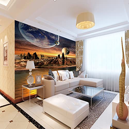 Tapeten Wandbild Planeten 3D Wandtapete Fototapete Tapete Für Baby Kinder Kinderzimmer Wandmalereien 200cm×140cm(Breite x Höhe) von HYMZHL