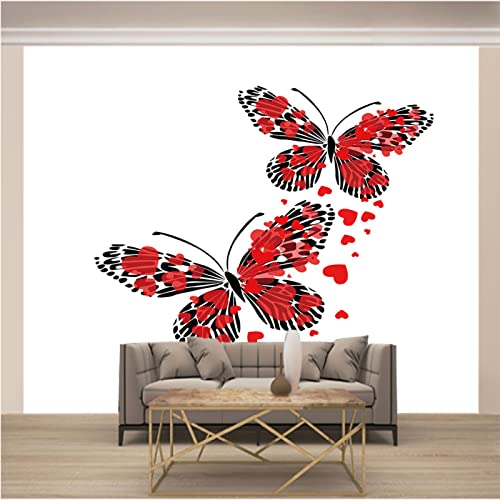 Tapeten Wandbild Schmetterlinge 3D Wandtapete Fototapete Tapete Für Baby Kinder Kinderzimmer Wandmalereien 300cm×210cm(Breite x Höhe) von HYMZHL
