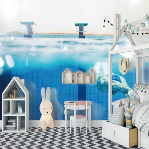 Tapeten Wandbild Schwimmbad 3D Wandtapete Fototapete Tapete Für Baby Kinder Kinderzimmer Wandmalereien 430cm×300cm(Breite x Höhe) von HYMZHL