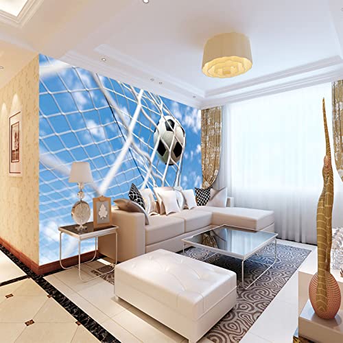 Vlies Fototapete Fußball 3D Foto Tapete Schlafzimmer Wohnzimmer Moderne Vliestapete Wandtapete Motivtapeten Effekt Wand Dekoration 150cm×105cm(Breite x Höhe) von HYMZHL