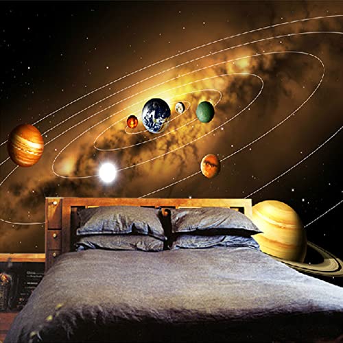 Vlies Fototapete Planet Fototapete 3D Foto Tapete Schlafzimmer Wohnzimmer Moderne Vliestapete Wandtapete Motivtapeten 3d Effekt Wand Dekoration 250cm×175cm(Breite x Höhe) von HYMZHL