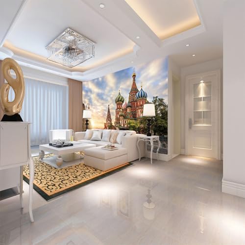 Vlies Fototapete Schloss 3D Foto Tapete Schlafzimmer Wohnzimmer Moderne Vliestapete Wandtapete Motivtapeten Effekt Wand Dekoration 400cm×280cm(Breite x Höhe) von HYMZHL