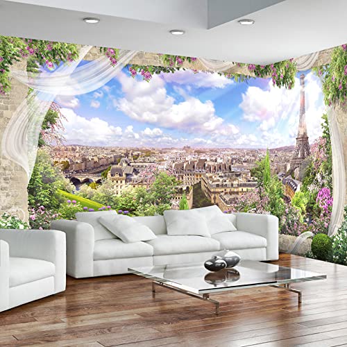 Vlies Fototapete Stadt Fototapete 3D Foto Tapete Schlafzimmer Wohnzimmer Moderne Vliestapete Wandtapete Motivtapeten 3d Effekt Wand Dekoration 250cm×175cm(Breite x Höhe) von HYMZHL