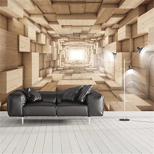 wandmalerei 3d Block Tapeten Wandbild wohnzimmer tapete schlafzimmer wanddekoration aufkleber heimdekoration wandkunst 200cm×140cm(Breite x Höhe) von HYMZHL