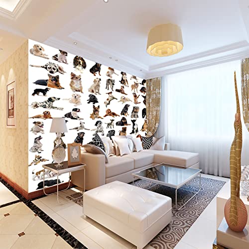 wandmalerei 3d Hund Tapeten Wandbild wohnzimmer tapete schlafzimmer wanddekoration aufkleber heimdekoration wandkunst 200cm×140cm(Breite x Höhe) von HYMZHL