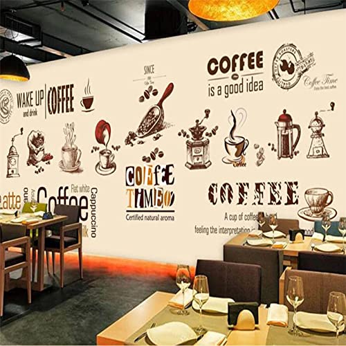 wandmalerei 3d Kaffee Tapeten Wandbild wohnzimmer tapete schlafzimmer wanddekoration aufkleber heimdekoration wandkunst 200cm×140cm(Breite x Höhe) von HYMZHL