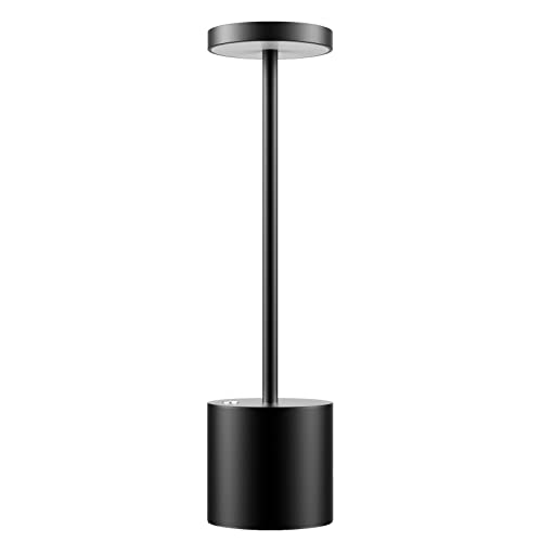 Tischlampe Kabellos,Metall Aluminium Dimmbar LED Akku Tischleuchte von HYMZP