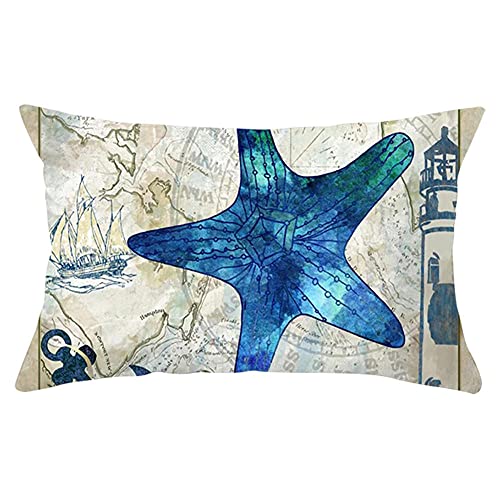 1er Set Dekorativ Kissenbezug Kissenhülle Samt 30x50cm Seestern Leuchtturm Anker s195 Quadrat Doppelseitig Kissenbezüge mit Unsichtbarem Reißverschluss für Sofa Büro Home 1er Set Dekorativ Kissenbezug Kissenhülle Samt 30x50cm Seestern Leuchtturm Anker s195 Quadrat Doppelseitig Kissenbezüge mit Unsichtbarem Reißverschluss für Sofa Büro Home von HYNY