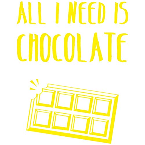 HYO All I Need is Chocolate Vinyl, Gelb, 100 x 80 cm von HYO