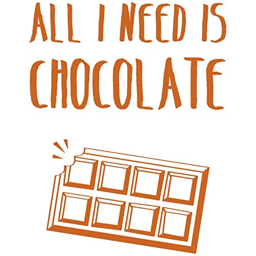 HYO All I Need is Chocolate Vinyl, Orange, 100 x 80 cm von HYO