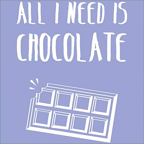 HYO All I Need is Chocolate Vinyl, Weiß, 50 x 50 cm von HYO