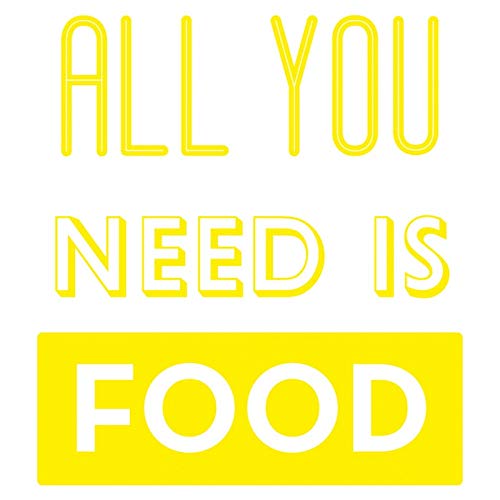HYO All You Need is Food Vinyl, Gelb, 100 x 100 cm von HYO