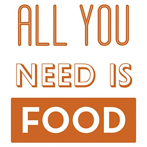 HYO All You Need is Food Vinyl, Orange, 100 x 100 cm von HYO