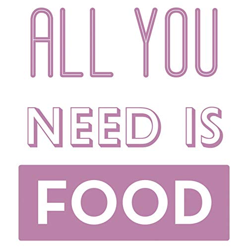 HYO All You Need is Food Vinyl, Rosa, 100 x 100 cm von HYO