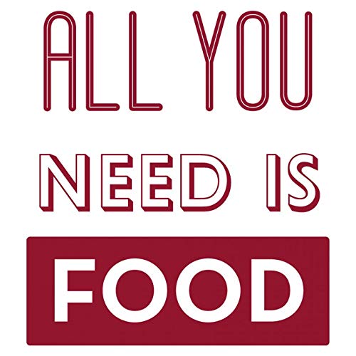 HYO All You Need is Food Vinyl, Rot, 100 x 100 cm von HYO