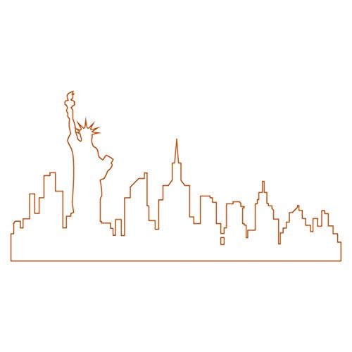 HYO New York Vinyl, Orange, 185 x 95 cm von HYO