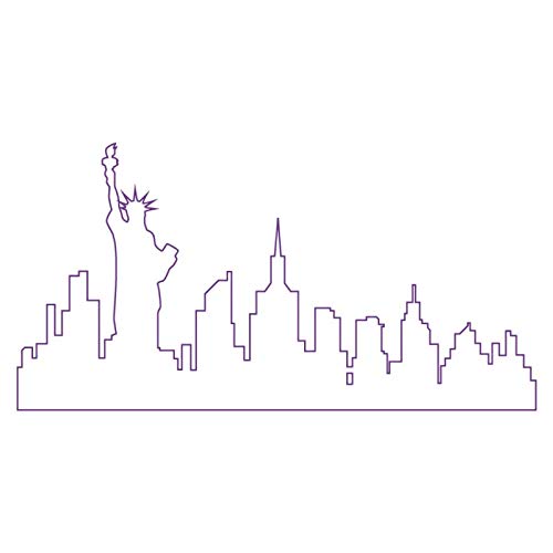 HYO New York Vinyl, Violett, 185 x 95 cm von HYO