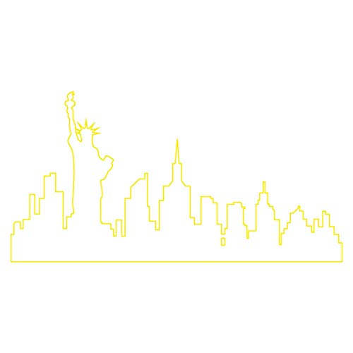HYO New York Vinyl, gelb, 95 x 50 cm von HYO