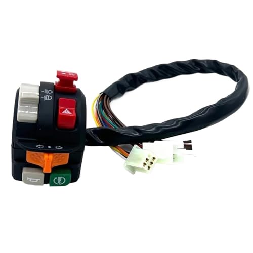 22 Mm 7/8 Zoll Motorrad-Lenkerschalter, Hupenknopf, Blinker, Scheinwerfer, Elektrischer Start-Kill-Lenker-Controller-Schalter Lenker Control Switch 22 Mm 7/8 Zoll Motorrad-Lenkerschalter, Hupenknopf, Blinker, Scheinwerfer, Elektrischer Start-Kill-Lenker-Controller-Schalter Lenker Control Switch von HYPERICIN