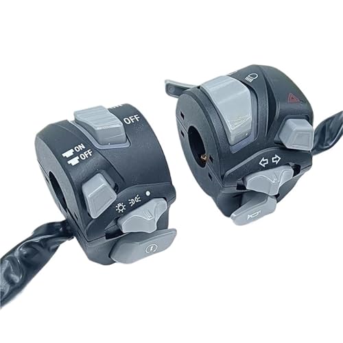 ATV Scooter Motorrad Lenkerschalter Scheinwerfer Warnleuchte Blinker Hupe Start Kill Button Schalter Buntes Blinken Lenker Control Switch ATV Scooter Motorrad Lenkerschalter Scheinwerfer Warnleuchte Blinker Hupe Start Kill Button Schalter Buntes Blinken Lenker Control Switch von HYPERICIN
