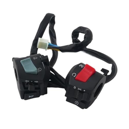 Motorrad Schalter 22mm Motorrad Lenker Links Rechts Schalter Horn Blinker Scheinwerfer Elektrische Start Lenker Controller Schalter(3) von HYPERICIN