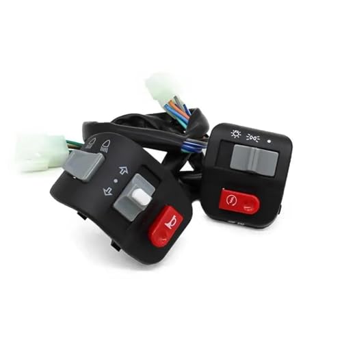 Motorrad Schalter Hupe Taste Blinker Elektrische Nebel Licht Starten Lenker Controller Schalter Links Rechts Für Ya&ma&ha 100 125cc Control Switch Zubehör Motorrad Schalter Hupe Taste Blinker Elektrische Nebel Licht Starten Lenker Controller Schalter Links Rechts Für Ya&ma&ha 100 125cc Control Switch Zubehör von HYPERICIN