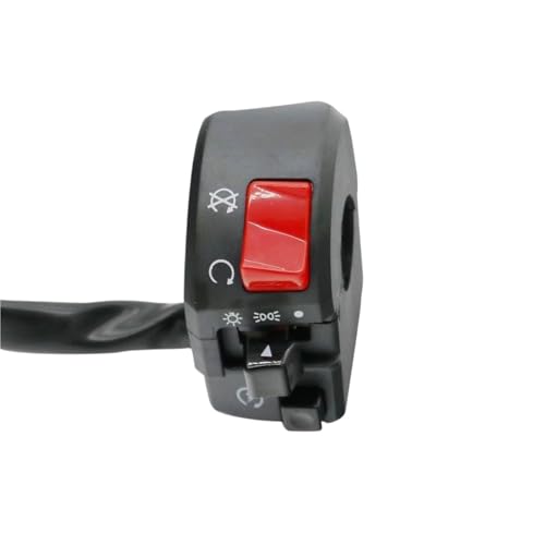 Scheinwerfer Start Schalter 7/8 "22mm Motorrad Schalter Motorrad Hupenknopf Blinker Elektrische Nebelscheinwerfer Licht Start Lenker Controller von HYPERICIN