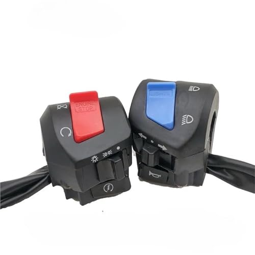 Scheinwerfer Start Schalter Motorrad-Lenkerschalter Mit Choke-Horn-Blinker-Scheinwerfer-Elektrostart-Lenker-Steuerschalter(4) von HYPERICIN