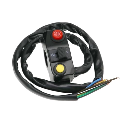Stator Coil Motorrad Aluminium Legierung Multifunktions Schalter Universal Scheinwerfer Hupe EIN/AUS Schalter Für 22mm Lenker ATV Roller von HYPERICIN