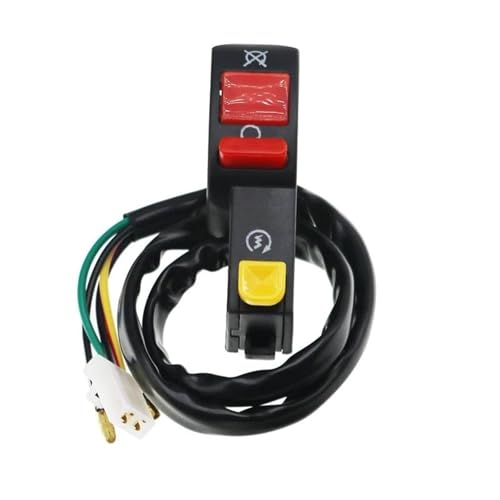 Stator Coil Motorrad-Lenker-Elektrostarter-Stopp-ATV-Flammendurchschlagschalter 4-Draht-Anschluss Hupenlichtschalter von HYPERICIN