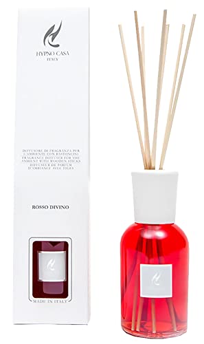 Hypno Casa - Raumduft-Diffusor mit Stäbchen 250 ml "Rosso Divino" von HYPNO CASA